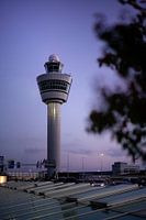 The Schiphol tower at sunset