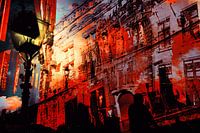 Die Stadt Kampen bei Nacht