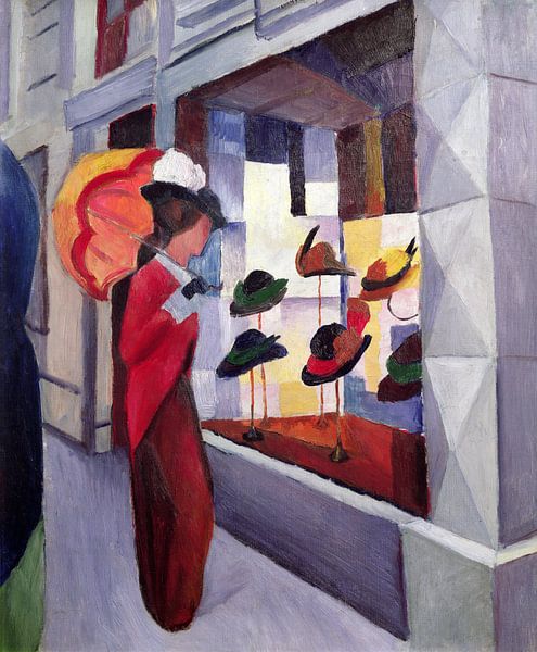 August Macke,Der Hutladen von finemasterpiece