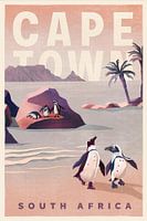 Cape Town South Africa Vintage Travel Art