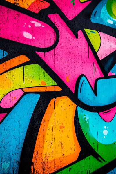 Graffiti en couleurs vives par Poster Art Shop