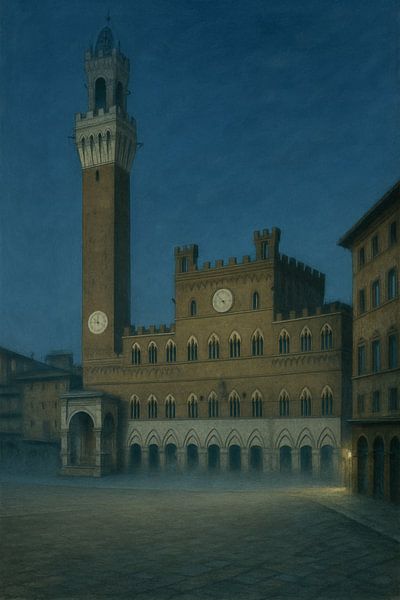 La nuit tranquille de Sienne - Le silence de la Piazza par Travel Shop