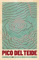 Pico del Teide | Topographic Map (Retro)