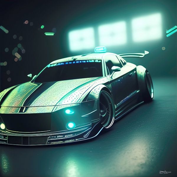 hartes Auto in schönem Licht von Gelissen Artworks