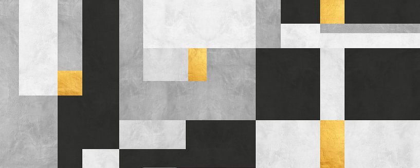 Graue und schwarze Geometrie 1 von Vitor Costa