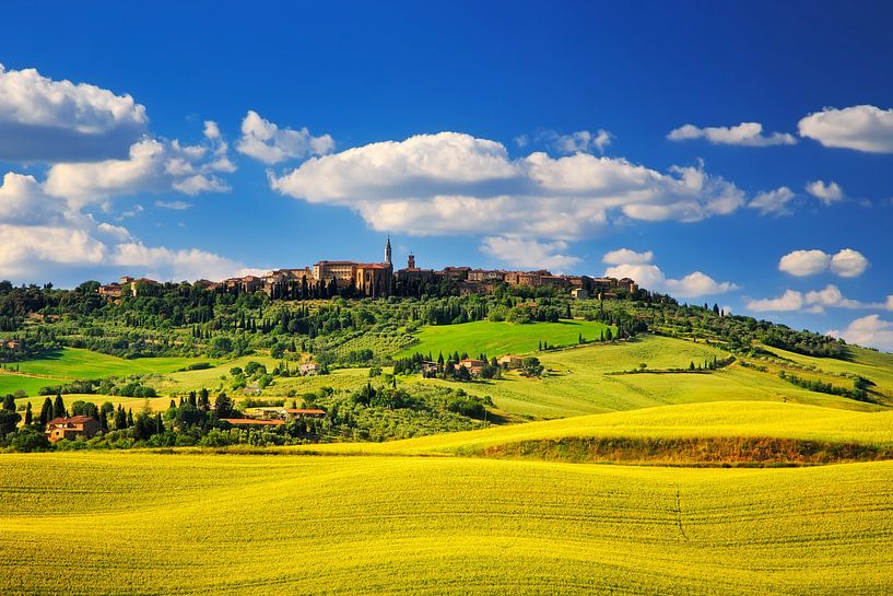Pienza village in spring season, Tuscany by Stefano Orazzini