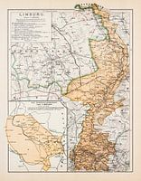 Carte vintage Province de Limburg ca. 1900