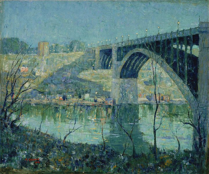 Nuit Ernest Lawson-Lente, Harlem River par finemasterpiece
