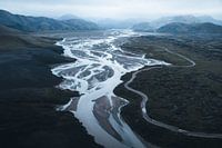 Alone in the highlands - Icelandic landscape with rivers