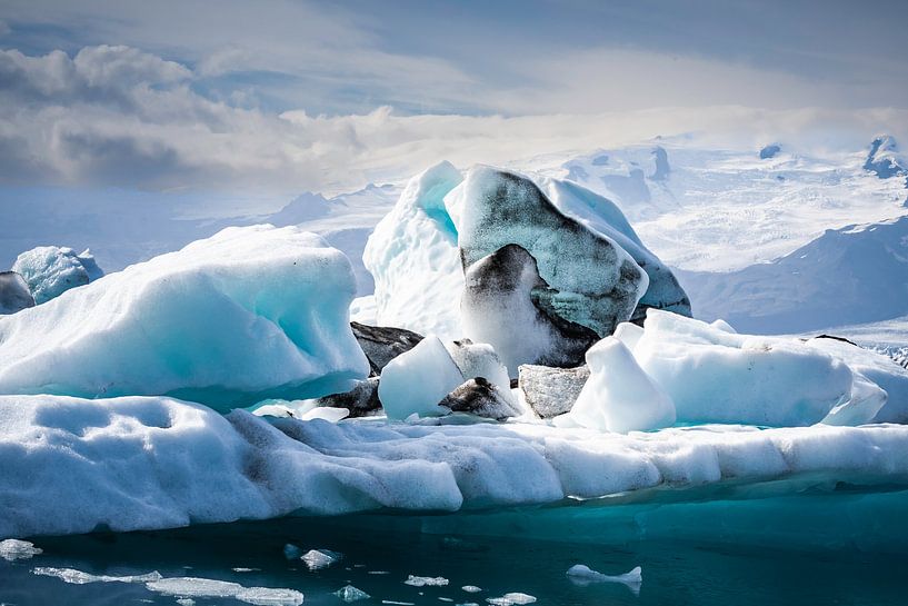 Icebergs glacier lac Jökulsárlón Islande par Caroline De Reus