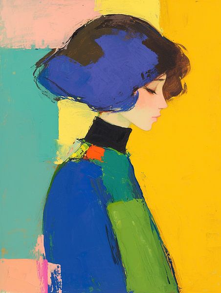 Frauenporträt | Serene Shades von Blickfänger Gemälde