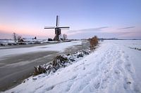 Poldermühle im Winter