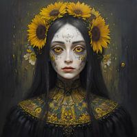 panna cotta and sunflowers