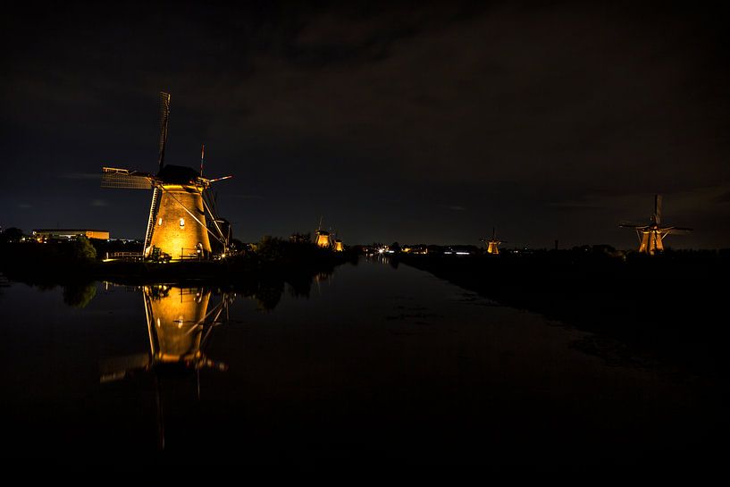 Mills near Kinderdijk illuminated by Carola Schellekens