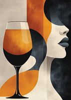 Vin et réflexions - Art moderne abstrait