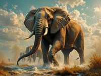 Majestätischer Riese im Flussbett