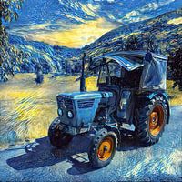 Traktor Deutz D2506 im van Gogh style