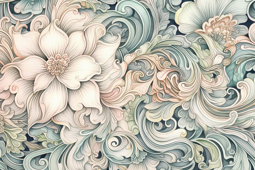 Malerei Tranquil Essence | Gedämpfte Malerei von ARTEO Gemälde