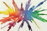 Splash in Rainbow colours (cheerful abstract watercolour painting pastel colours cool wallpaper teen
