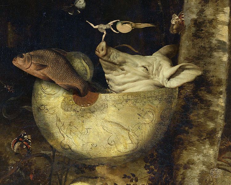 Vrolijk varken in een nautilus schelp van Nop Briex