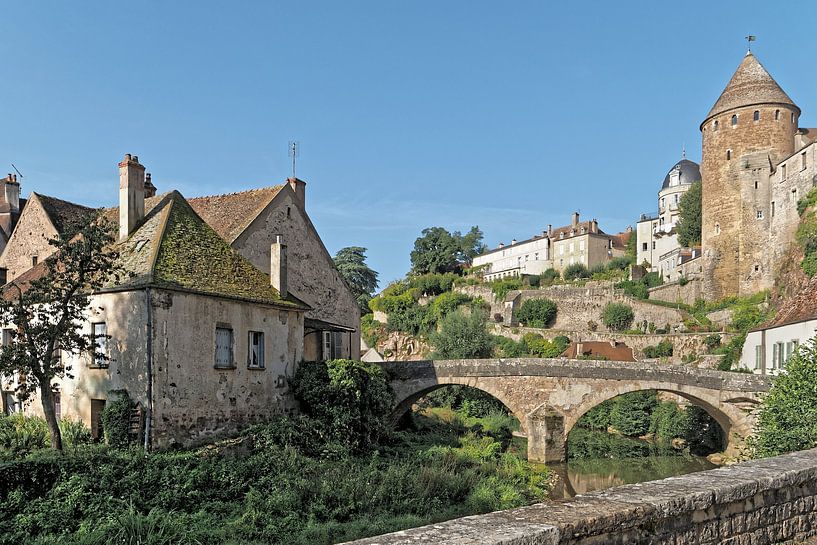 View of picturesque Semur-en-Auxois by BHotography