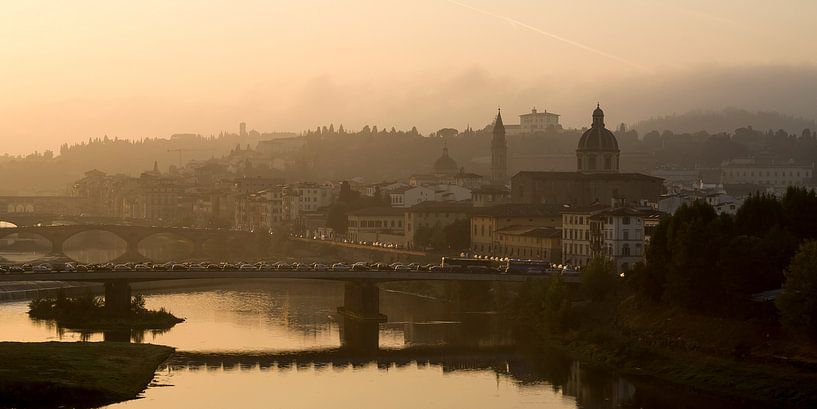 Panorama Florenz (2:1) im Morgenlicht von René Weijers