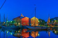 Elburg haven in de avond 1