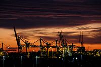 Zonsondergang in Rotterdam