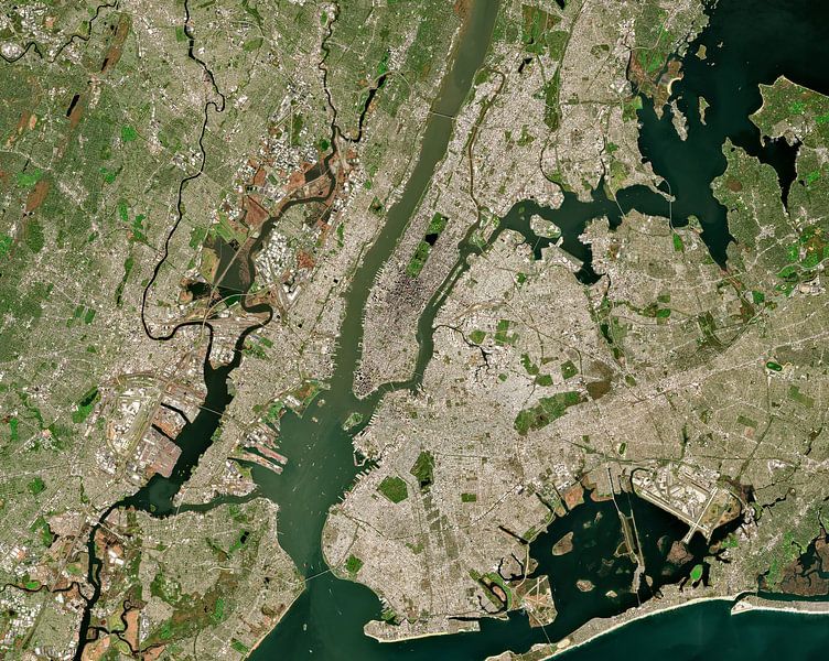 Satellitenbild von New York City, Vereinigte Staaten von Wigger Tims