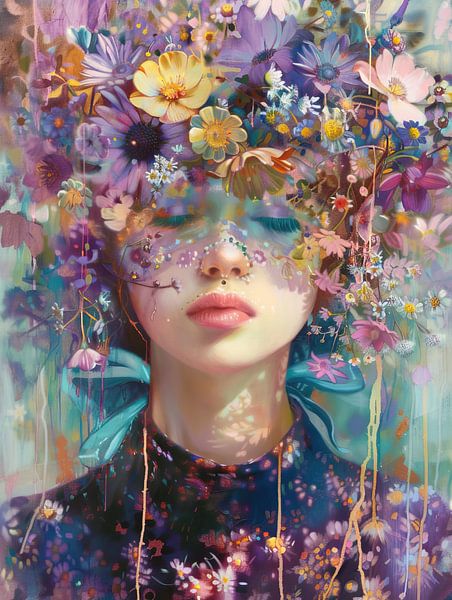 Pays de rêve floral par Peinture Abstraite