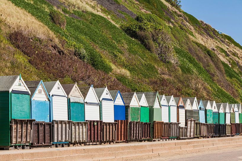 Cabines de plage sur la plage de Bournemouth en Angleterre par Werner Dieterich