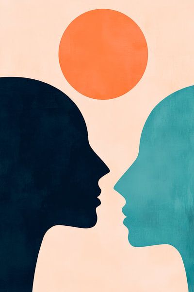 Einheit der Gegensätze – Minimalistisch von Poster Art Shop