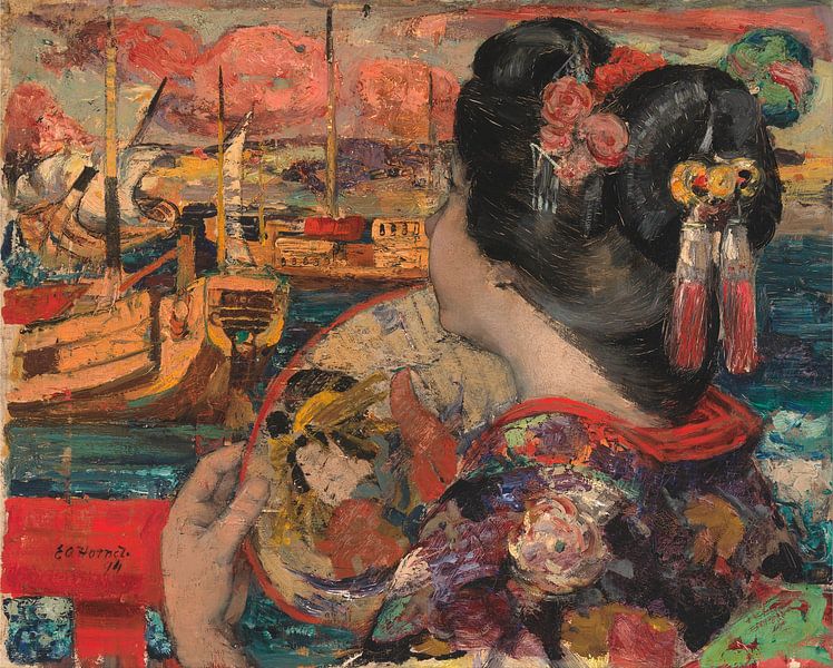 Le balcon, Yokohama, Edward Atkinson Hornel par All the Masters