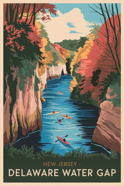 Delaware Water Gap, New Jersey par Poster Art Shop