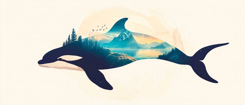 Delfinlandschaft von Poster Art Shop