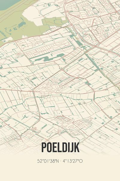 Vintage map of Poeldijk (South Holland) by Prints of Place