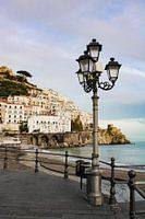 Lantern on a romantic boulevard on the Amalfi Coast