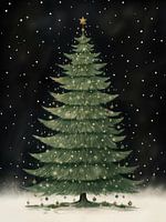 Weihnachtsbaum Schneefall