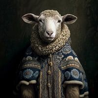 Klassisches Porträt eines Schafes