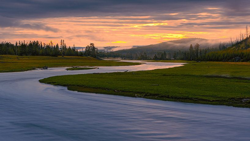 Sunrise at the Madison River, Yellowstone N.P. by Henk Meijer Photography