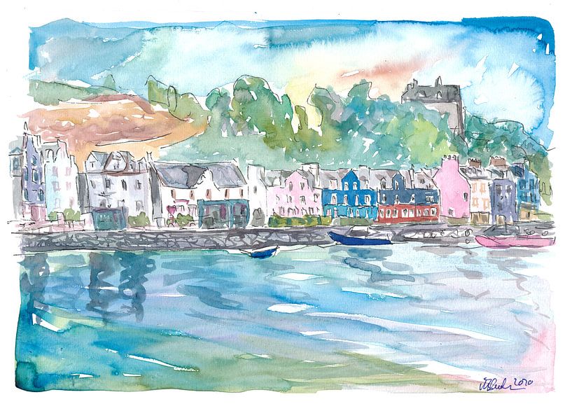 Tobermory Island of Mull Scottish waterfront scene Inner Hebrides by Markus Bleichner
