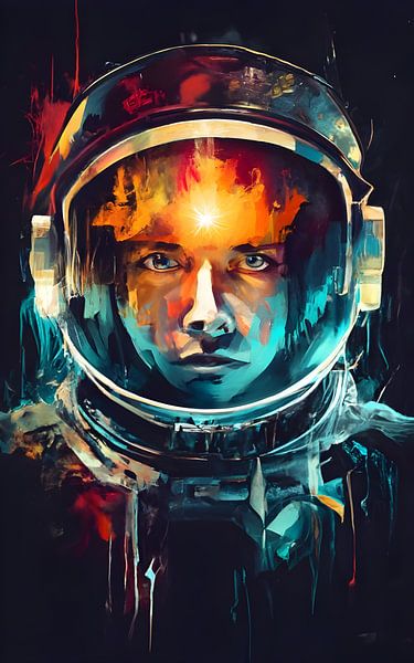 Astronaut Malerei Kunst von Ayyen Khusna