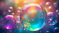 Réflexions de la lumière dans les bulles de savon