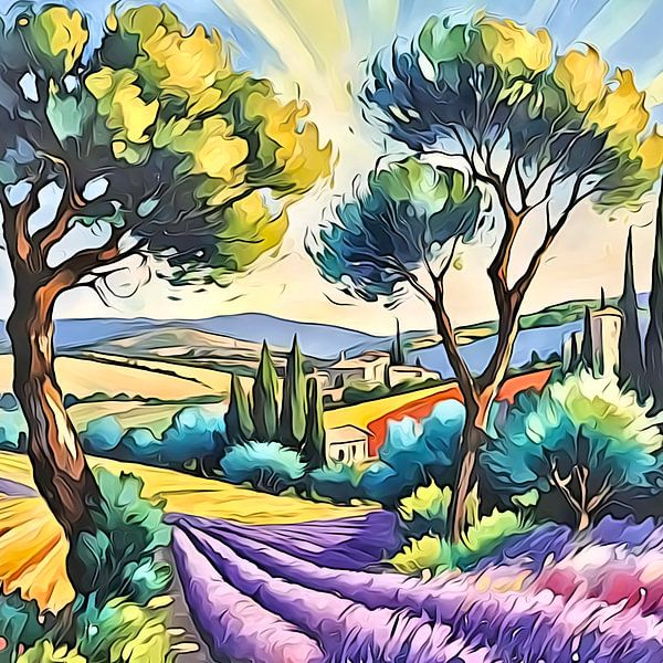 Landschaft in der Provence von zam art