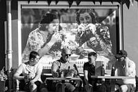 Composition on a terrace