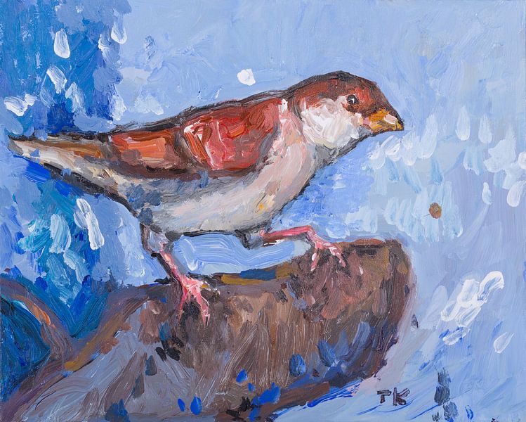 Blauer Spatz von Tanja Koelemij