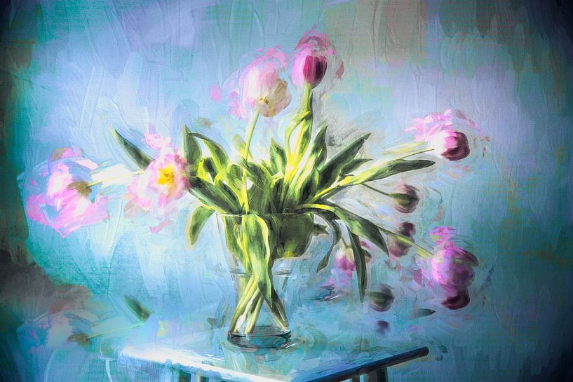 Tulipes roses dans un vase par ahafineartimages