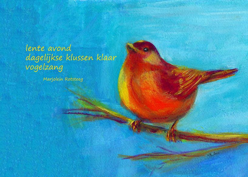 Nur Vogelgezwitscher Haiku Holländisch von Karen Kaspar
