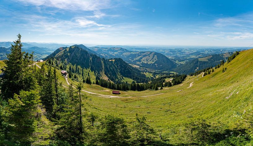 Blick vom Hochgrat Richtung Säntis und Oberstaufen von Leo Schindzielorz