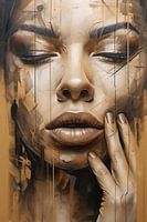 Portrait Frau mit geschlossenen Augen